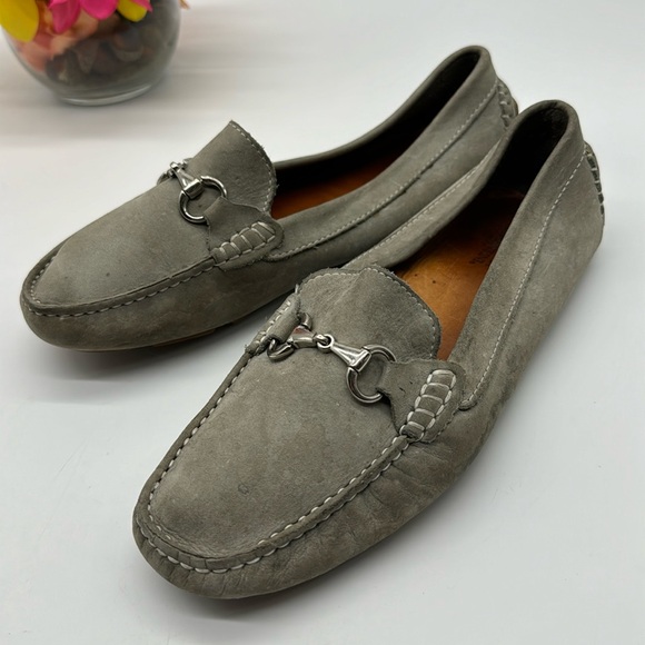 Mercanti Fiorentini Shoes - Mercanti Florentini Gray Suede Horse Bit Driving Moccasin Size 9.5 MOC6430